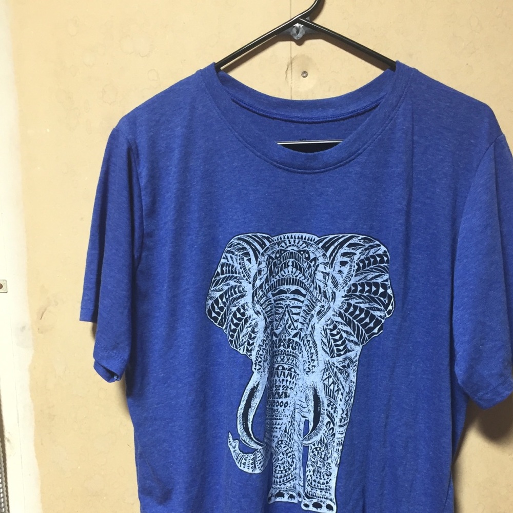 Mens soft blue Elephant t-shirt